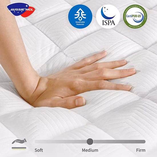 Materasso a molle insacchettate per hotel in memory foam ibrido a grandezza naturale